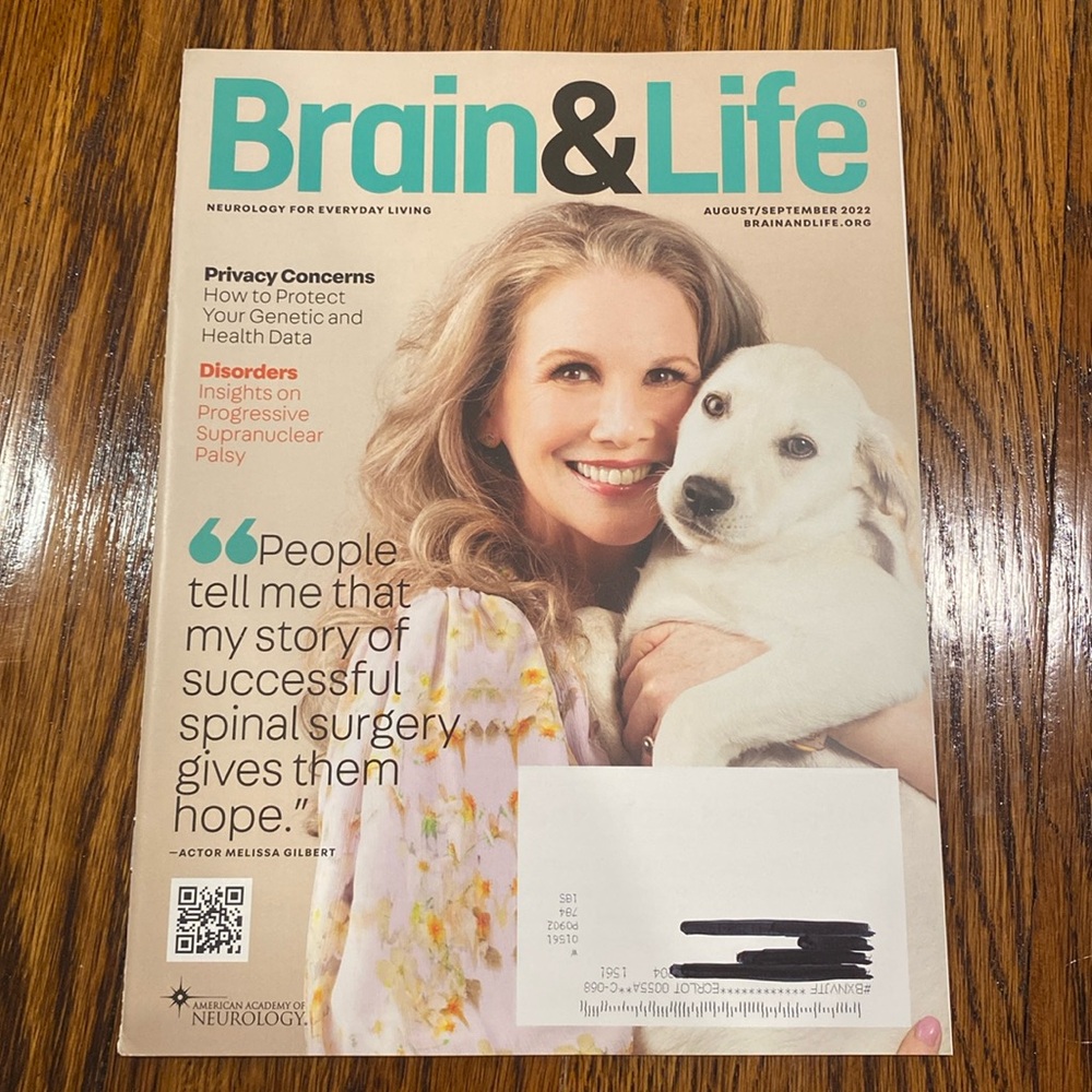 Brain & Life magazine - Aug/Sept 2022 - Melissa Gilbert - NEVER READ!     health